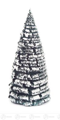 Baum Raureifbaum grün/weiß H=ca 16 cm NEU Erzgebirge Holzbaum Weihnachtsbaum