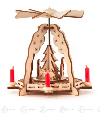 Miniatur-Pyramide Geburt Höhe=5,5cm Erzgebirge Holzpyramide Weihnachtspyramide