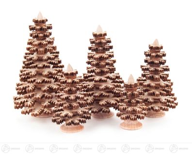 Bäume Nadelbäume natur H=ca 8 cm NEU Erzgebirge Holzbaum Weihnachtsbaum