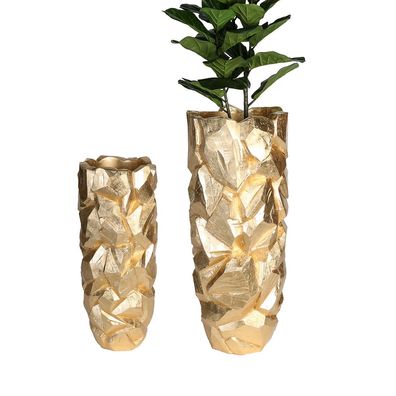 Casablanca Pflanzgefäß Big Nugget gold H.70cm Höhe: 70 cm Ø 35 cm 16251
