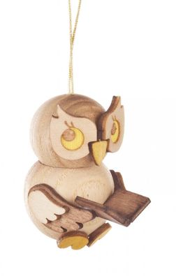 Baumbehang Eulenkind mit Buch 4cm NEU Christbaumbehang Baumschmuck Weihnachten