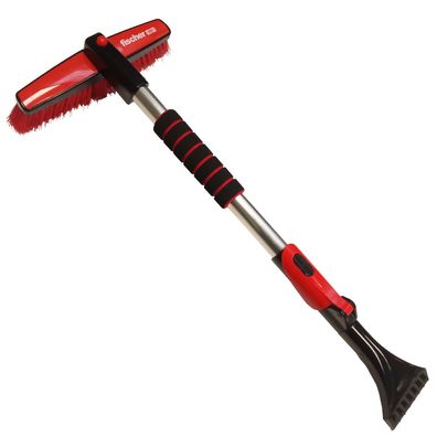 Fischer Teleskop-Eiskratzer mit Besen