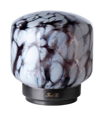 Fink Eclipse, LED Leuchte, Polyethylen, braun, weiß, blau-grün, L. 24 cm, B. 24