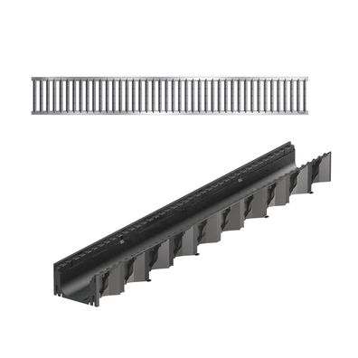 ACO Self ® Entwässerung Baukasten Rinnenelement Hexaline mit Stegrost Stahl vz. 1 m