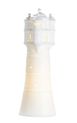 Gilde Lampe "Leuchtturm"
weiß 
Fassung E 14 max. 40 W
Höhe 35,0 cm Durchm. 12,0