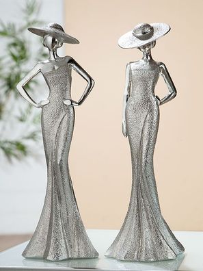 Gilde Lady "Diva" Hände in Hüfte silber electroplated H: 30 cm B: 8.50 cm Tiefe:
