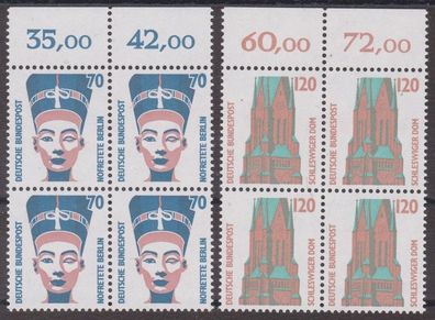 BRD 1988 postfrisch vierer Block SWK Oberrand MiNr. 1374-1375
