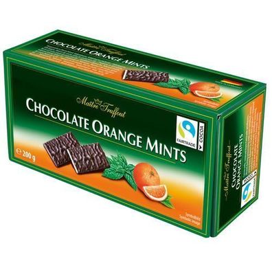 Maitre Truffout Schokoladentaler mit Orange-Minz-Creme, 200 g