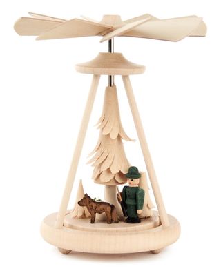 Wärmespiel mit Jäger BxHxT = 6x10x6cm NEU Pyramide Hängen Heizung Wärme Hitze