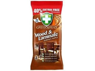 Green Shield Wood Moist Wipes für Holz und Laminate 70 Stück