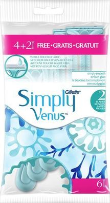 Gillette Simply Venus Einwegrasierer 6 Stück
