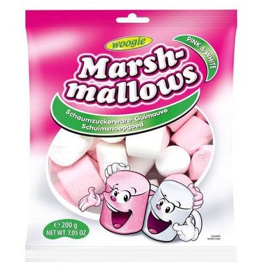 Woogie Marshmallows Rosa &amp; Weiß 200g