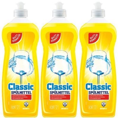 G&G Geschirrspülmittel 3x1L Zitrone