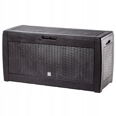 KADAX Gartenkiste, 310L, Dunkelbraun, 119 x 48 x 60 cm