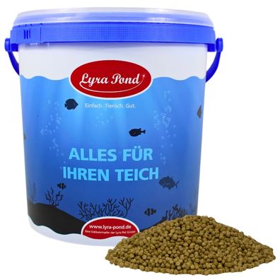 10 - 20 Liter Lyra Pond® Pond Koi Beauty Pellets Staple im Eimer MHD 8/2025