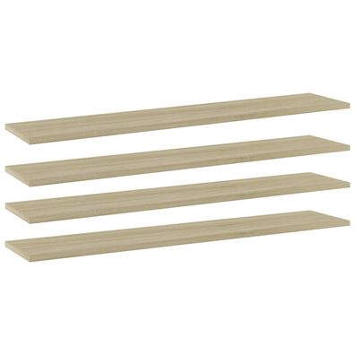 vidaXL Bücherregal-Bretter 4 Stk. Sonoma-Eiche 100x20x1,5 cm