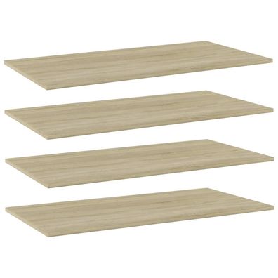 vidaXL Bücherregal-Bretter 4 Stk. Sonoma-Eiche 80x20x1,5 cm