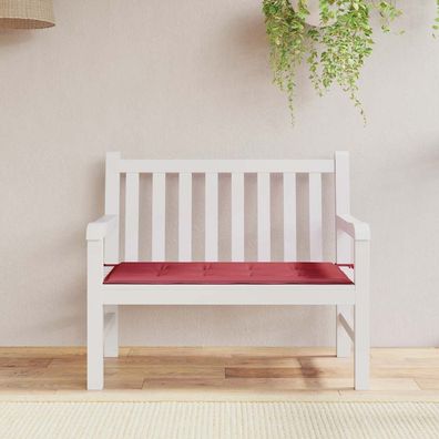 vidaXL Gartenbank-Auflage Weinrot 100x50x4 cm Oxford-Gewebe