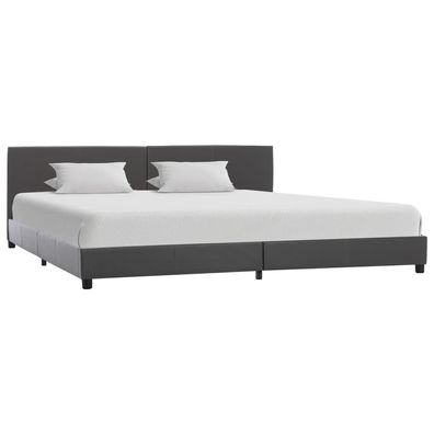 vidaXL Bettgestell Grau Kunstleder 180x200 cm