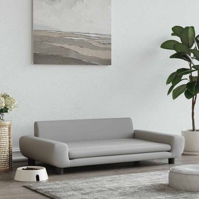 vidaXL Hundebett Hellgrau 100x54x33 cm Samt