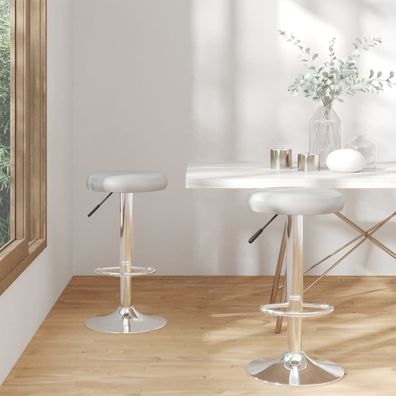 vidaXL Barhocker 2 Stk. Grau Kunstleder