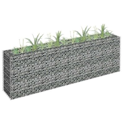 vidaXL Gabionen-Hochbeet Verzinkter Stahl 180×30×60 cm