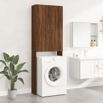 vidaXL Waschmaschinenschrank Braun Eiche 64x25,5x190 cm