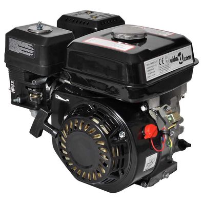 vidaXL Benzinmotor 6,5 PS 4,8 kW Schwarz