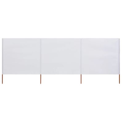 vidaXL 3-teiliges Windschutzgewebe 400 x 160 cm Sandweiß