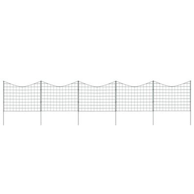 vidaXL Gartenzaun Set Konkav 77,5x64 cm Grün