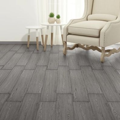 vidaXL PVC-Fliesen Selbstklebend 5,21 m² 2 mm Dunkelgrau