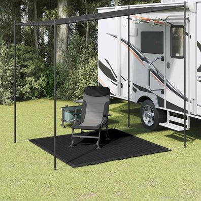 vidaXL Zeltteppich 250x250 cm Schwarz