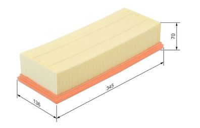 BOSCH Luftfilter 1987429404 S9404 für AUDI SEAT SKODA VW