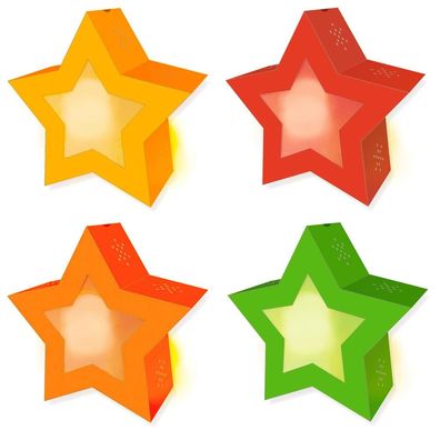 Laternen Bastelset Twinkle Star Neon