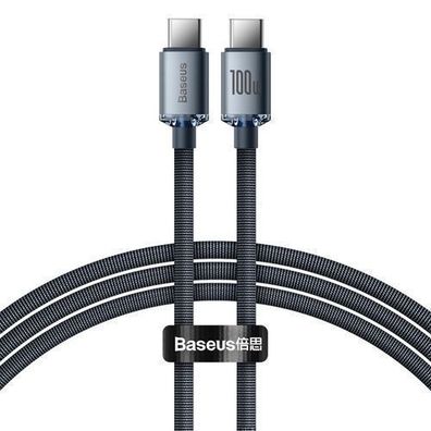 Baseus Premium USB-C-Kabel 100W PD 5A Schnellladung 480Mb/s 1,2m - Schwarz