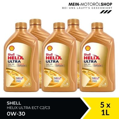 Shell Helix Ultra ECT C2 C3 0W-30 5x1 Liter