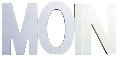Moin Schriftzug in weiss