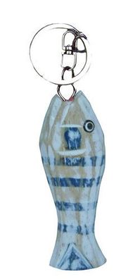 Schlüsselanhänger Fisch aus Holz