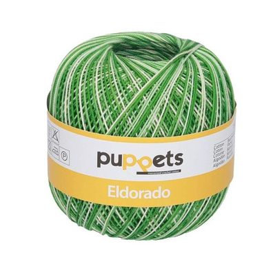 50g Puppets Eldorado color - Farbe 124-grasgrün- Häkelgarn Stärke 16