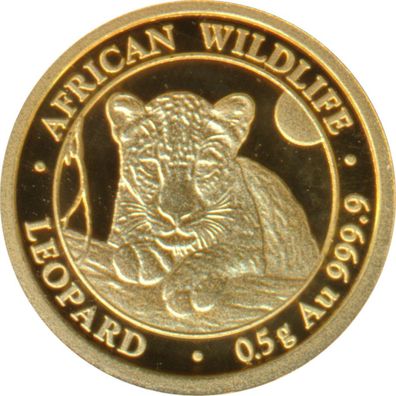 Somalia Republik 2025 - Leopard 0,5 Gramm Gold