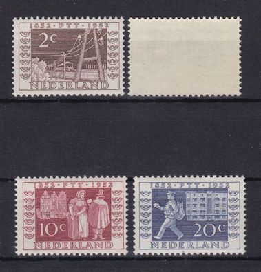 Niederlande 1952 postfrisch MiNr. 597 + 599-600 / MiNr. 598 mit * Falz Reste