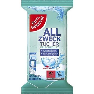 Edeka Universelle Feuchttücher Frischeduft - 80 Stück