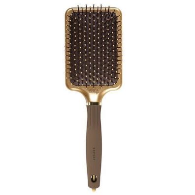 Olivia Garden Rechteckige Nylonbuerste Gold&Braun Groesse L
