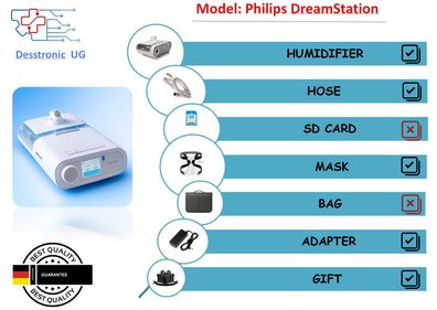 Philips Cpap DreamStation Go AutoCPAP Beatmungsgerät+Humidifier