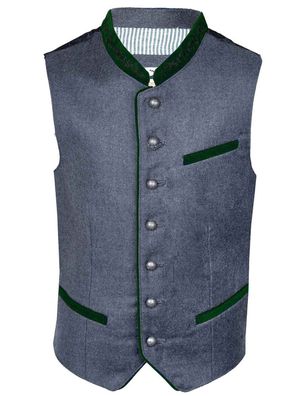 Trachtenweste Roding Kinder grau tanne Wolle