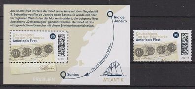 BRD 2024 postfrisch MiNr. 3822 und Block 93 Tag der Briefmarke