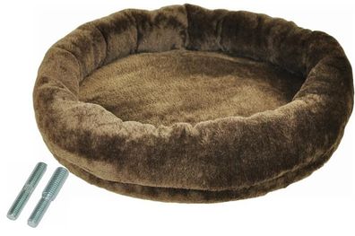 nanook Liegeplatte Liegemulde 50 cm &Oslash; mit Befestigungsschrauben -braun