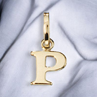 Anhänger Buchstabe P 333 Gold Gelbgold Buchstabenanhänger