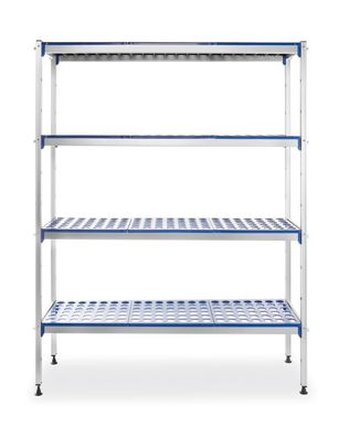 Hendi Regalsystem aus Aluminium für Lager 1280x405x1685mm