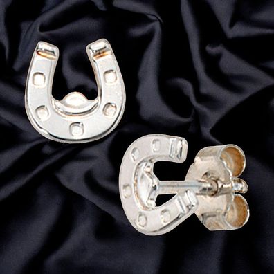 Kinder Ohrstecker Hufeisen 925 Silber Ohrringe Glücksbringer Kinderohrringe